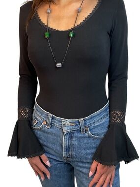 Vintage Long Multicolored Beaded Chain Necklace